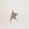 Cordón con clip en forma de estrella en color oro envejecido