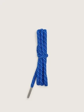 Cordones de senderismo azul cobalto con detalles en gris y blanco