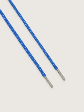 Cordones de senderismo azul cobalto con detalles en gris y blanco
