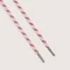 Cordones de senderismo en rosa y burdeos
