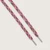 Cordones de tartán marrón oscuro y rosa