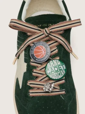 Cordones multicolores «Pieles» con dijes y alfileres