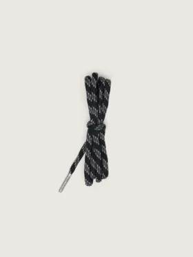 Cordones negros para senderismo con detalles en gris