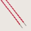 Cordones rojos para senderismo con detalles blancos