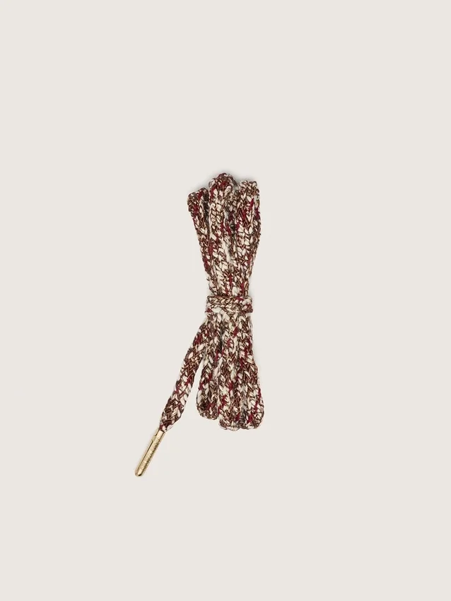 Cordones trenzados multicolores con lurex