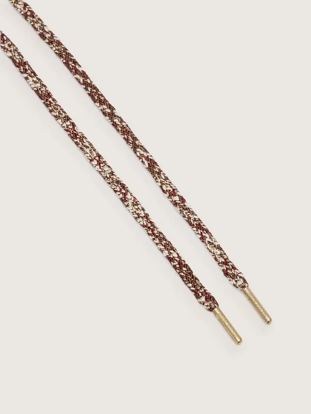 Cordones trenzados multicolores con lurex