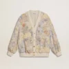 Cárdigan de mujer con estampado floral y bordados