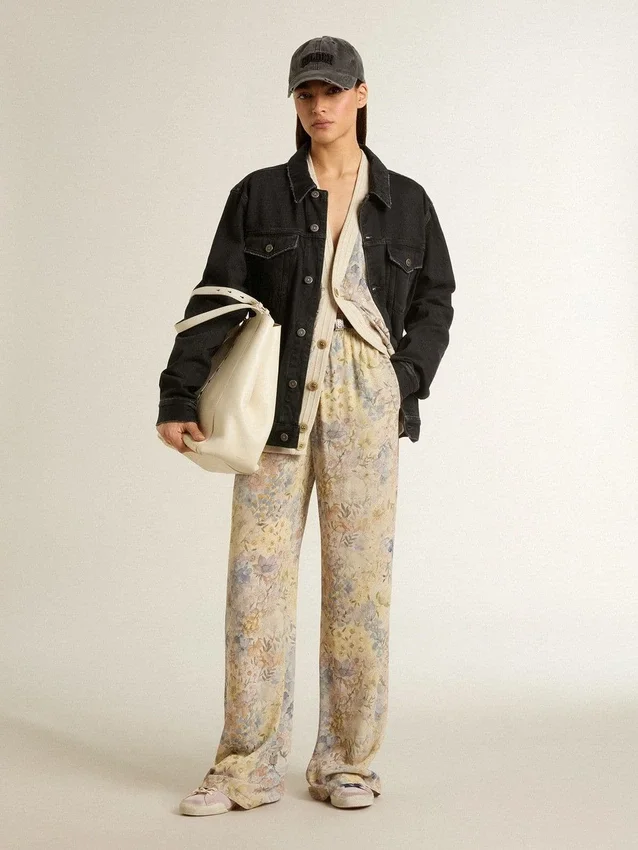 Cárdigan de mujer con estampado floral y bordados