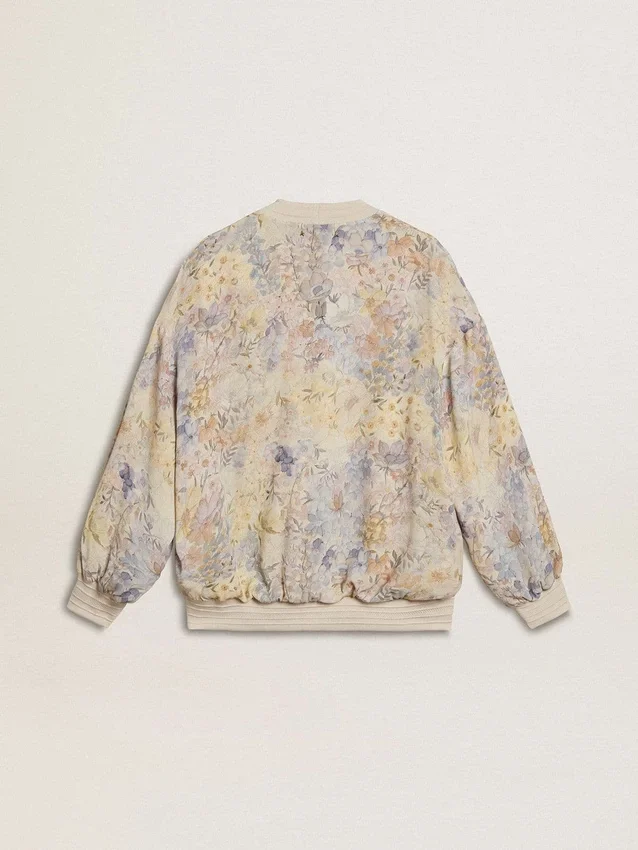 Cárdigan de mujer con estampado floral y bordados