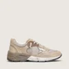 Dad-Star para hombre en malla beige y ante con estrella de piel plateada