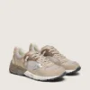 Dad-Star para hombre en malla beige y ante con estrella de piel plateada