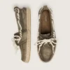 Espadrilles Cruise para mujer en lona verde militar con cordones de senderismo blancos
