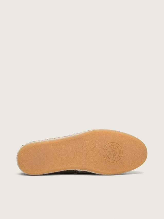 Espadrilles Cruise para mujer en lona verde militar con cordones de senderismo blancos