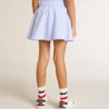 Falda para niñas con rayas azul claro
