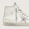Francy para hombre en piel con estrella de ante plateada