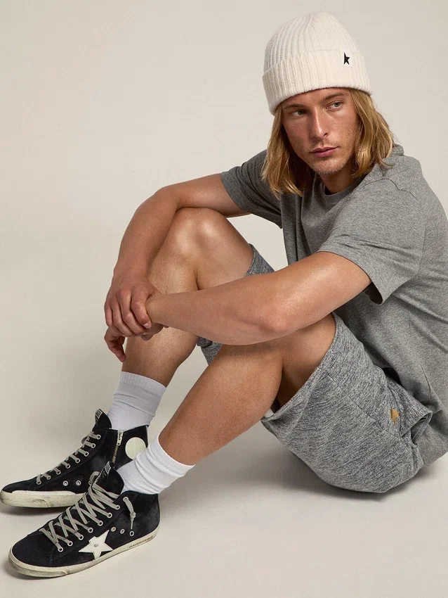 Francy para hombre en piel con estrella de piel y lengüeta en el talón