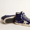 Francy Penstar para mujer en lentejuelas azul brillante con estrella de ante gris hielo
