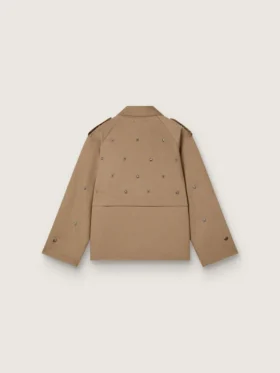 Gabardina oversize para mujer con cristales