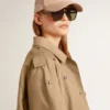 Gabardina oversize para mujer con cristales