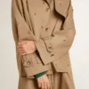Gabardina oversize para mujer con cristales