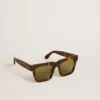 Gafas de sol cuadradas Jamie con montura marrón habana