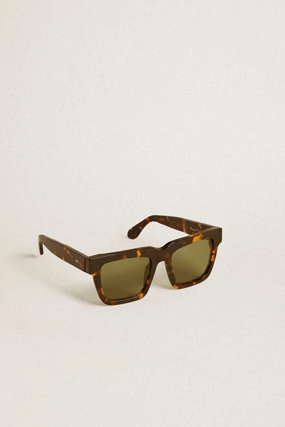 Gafas de sol cuadradas Jamie con montura marrón habana