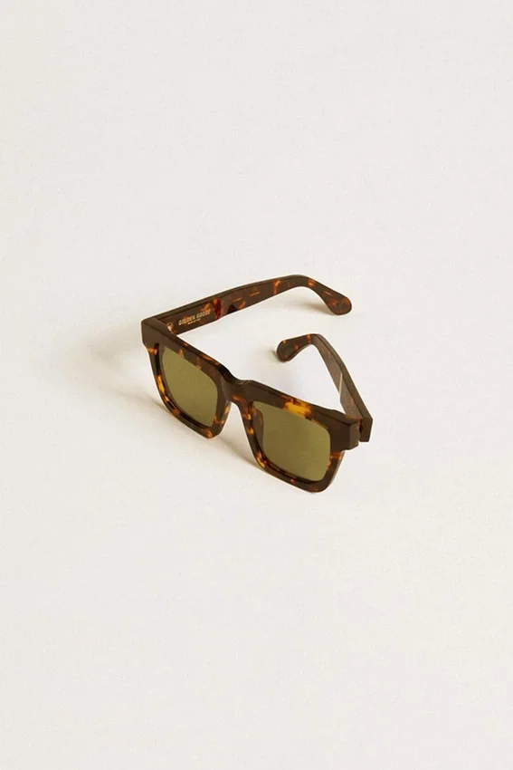 Gafas de sol cuadradas Jamie con montura marrón habana