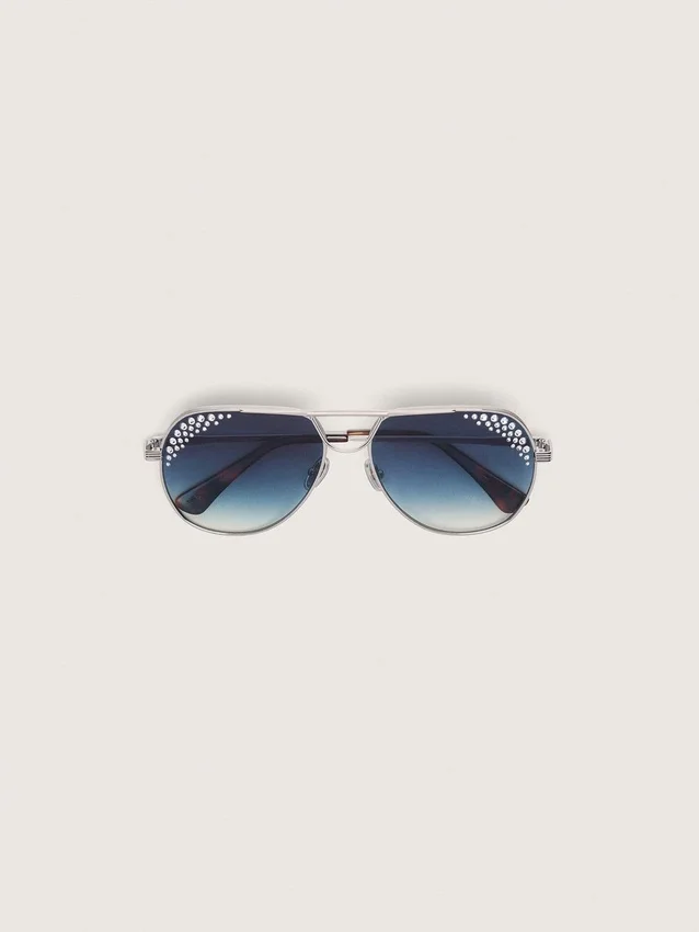 Gafas de sol de piloto Carter con lentes azules y cristales
