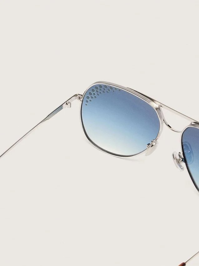 Gafas de sol de piloto Carter con lentes azules y cristales