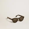 Gafas de sol Panthos de estilo cuadrado con montura y lentes negras