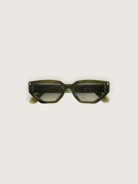 Gafas de sol rectangulares Jamie con montura con efecto mármol verde