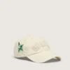 Gorra de béisbol color crema con parche «dorado» tono sobre tono y pin de estrella verde