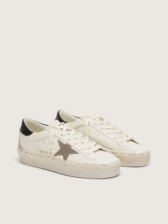 Hi Star con estrella de cristal Swarovski y lengüeta de talón de piel negra
