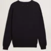 Jersey de cuello redondo para hombre de algodón azul oscuro