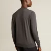 Jersey de cuello redondo para hombre de lana melange gris oscuro