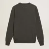 Jersey de cuello redondo para hombre de lana melange gris oscuro