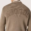 Jersey de hombre en algodón orgánico color topo claro con logotipo bordado
