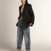 Jersey de mujer de lana merina marrón claro