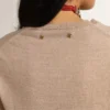 Jersey de mujer de lana merina marrón claro