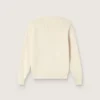 Jersey «Golden» para niñas de hilo de algodón blanco con bordado de mascota