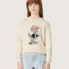 Jersey «Golden» para niñas de hilo de algodón blanco con bordado de mascota
