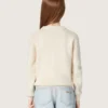 Jersey «Golden» para niñas de hilo de algodón blanco con bordado de mascota