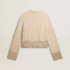 Jersey holgado de mujer de lana con adornos de cristales hotfix
