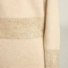 Jersey holgado de mujer de lana con adornos de cristales hotfix