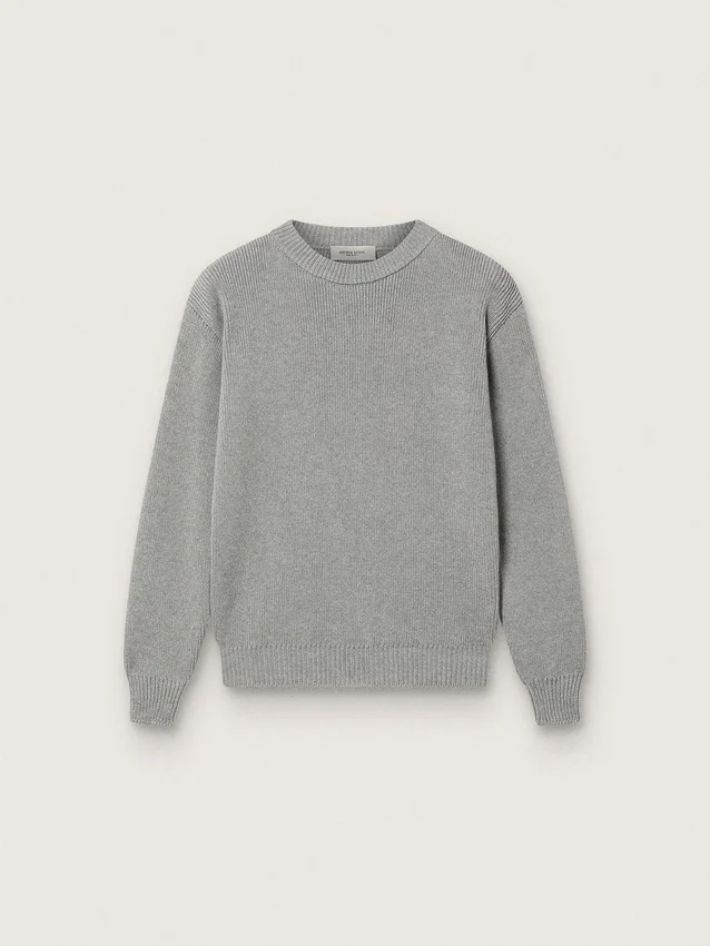 Jersey unisex Golden para niños en punto elástico gris jaspeado con logotipo en la espalda