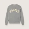 Jersey unisex Golden para niños en punto elástico gris jaspeado con logotipo en la espalda