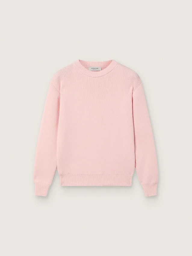Jersey unisex rosa acanalado de Golden para niños con el logotipo de Golden en la espalda