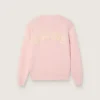 Jersey unisex rosa acanalado de Golden para niños con el logotipo de Golden en la espalda