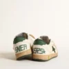 Junior Ball Star en piel blanca con estrella de ante verde