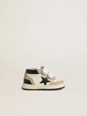 Junior June en napa con inserciones de ante y estrella de piel negra